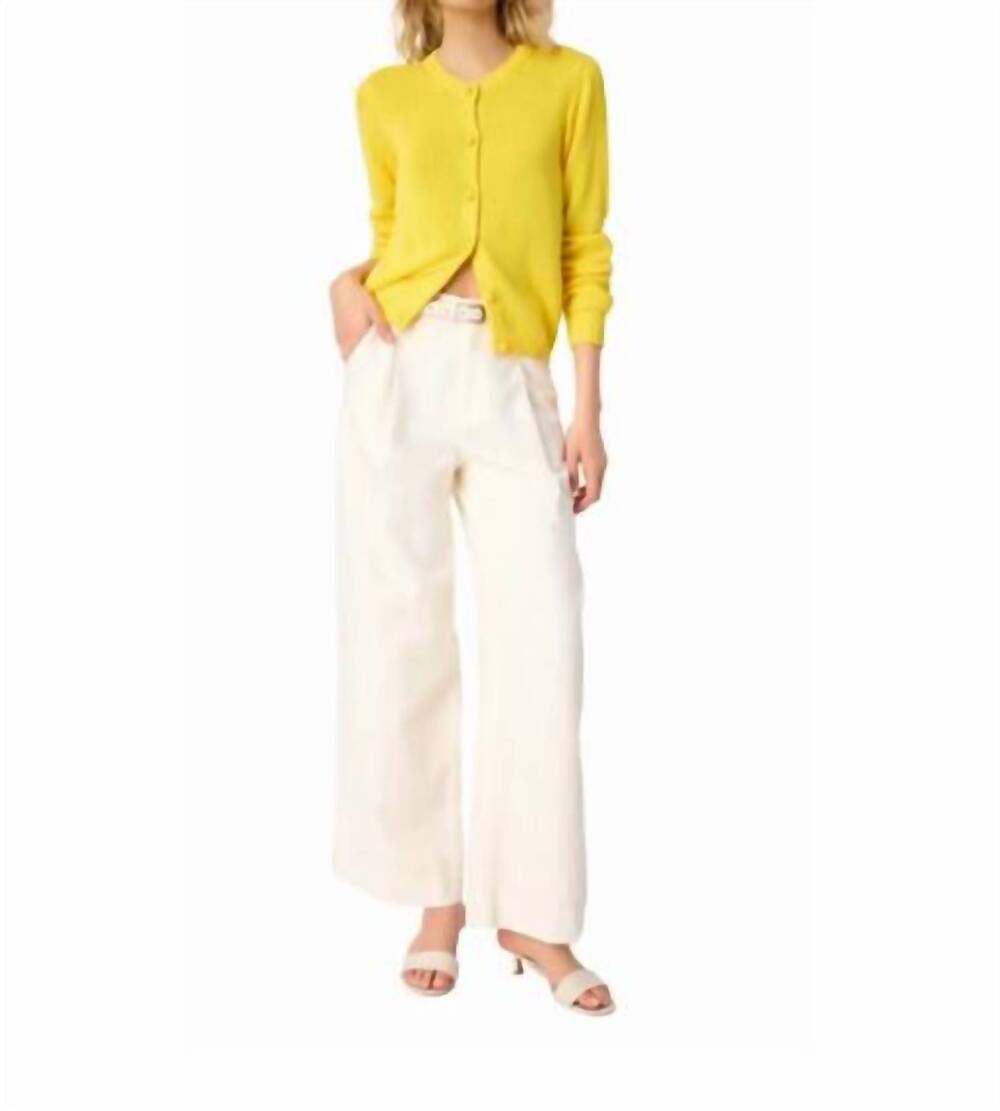 NEW CAMI NYC rufina cotton cardigan sweater in dandelion